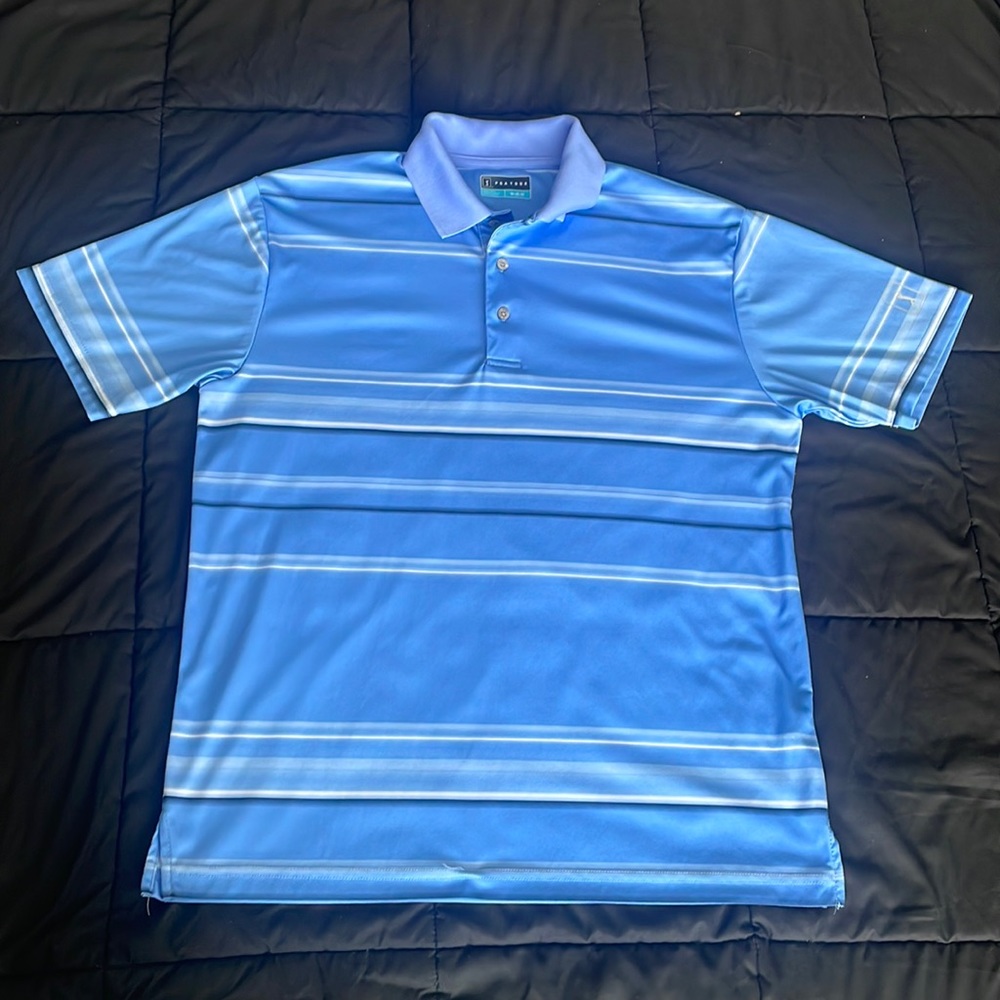 Blue PGA Tour Golf Polo 👕 Med
